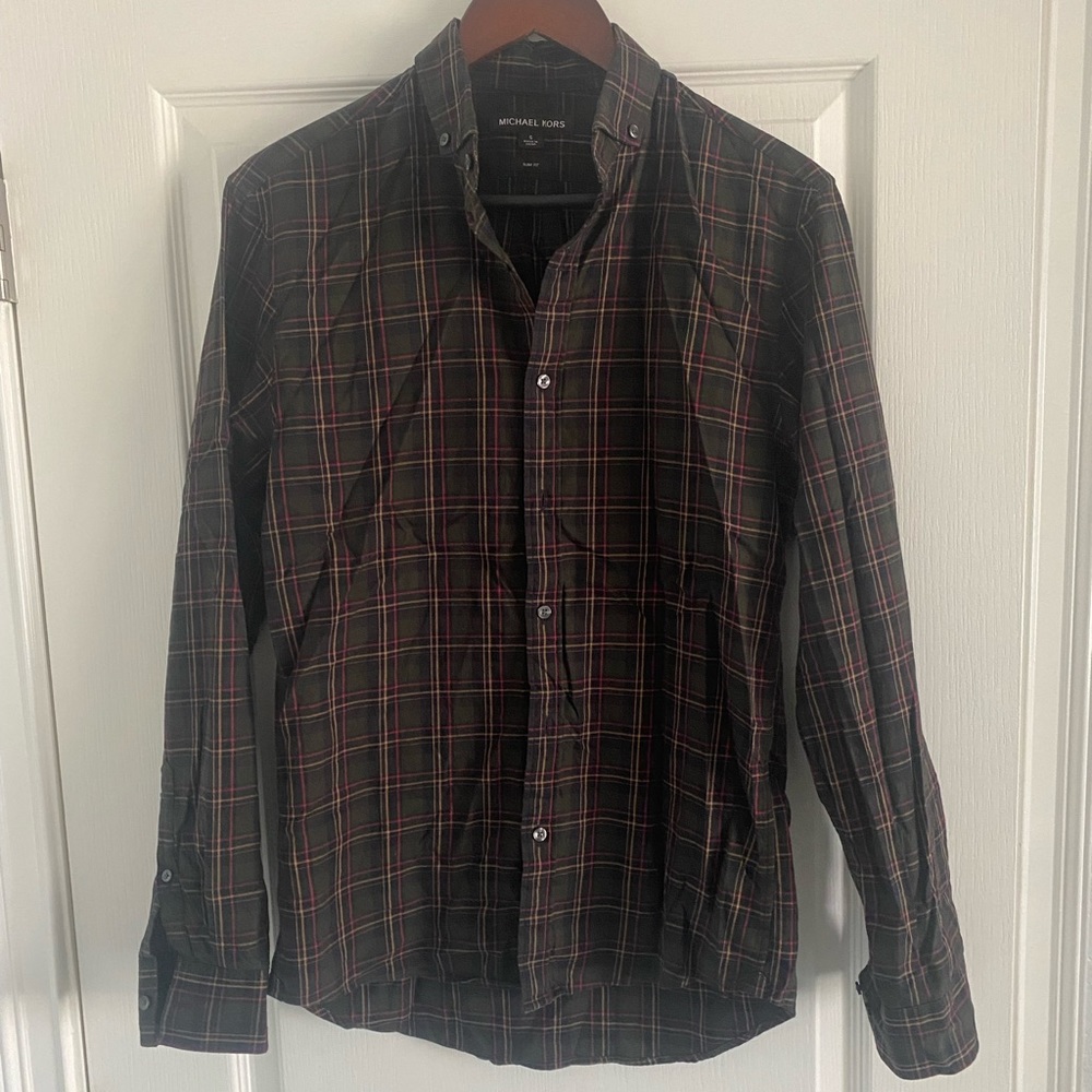 MICHAEL KORS SLIM FIT BUTTON UP SIZE SMALL